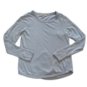 LOFT Baby Blue/Pastel Blue Wool Blend Long Sleeve Crew Neck Sweater, S